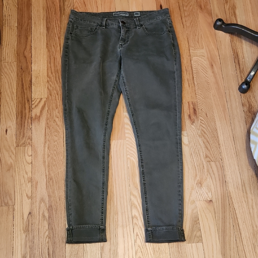 BKE Denim Jeans Olive Green Size 29R Straight Leg Payton Style